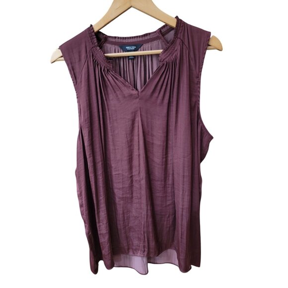 Simply Vera Vera Wang Sleeveless Blouse XXL Plum Polyester - Picture 1 of 5